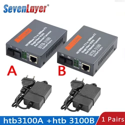 HTB-3100 Convertidor de Medios Fibra Óptica Monomodo SC Única