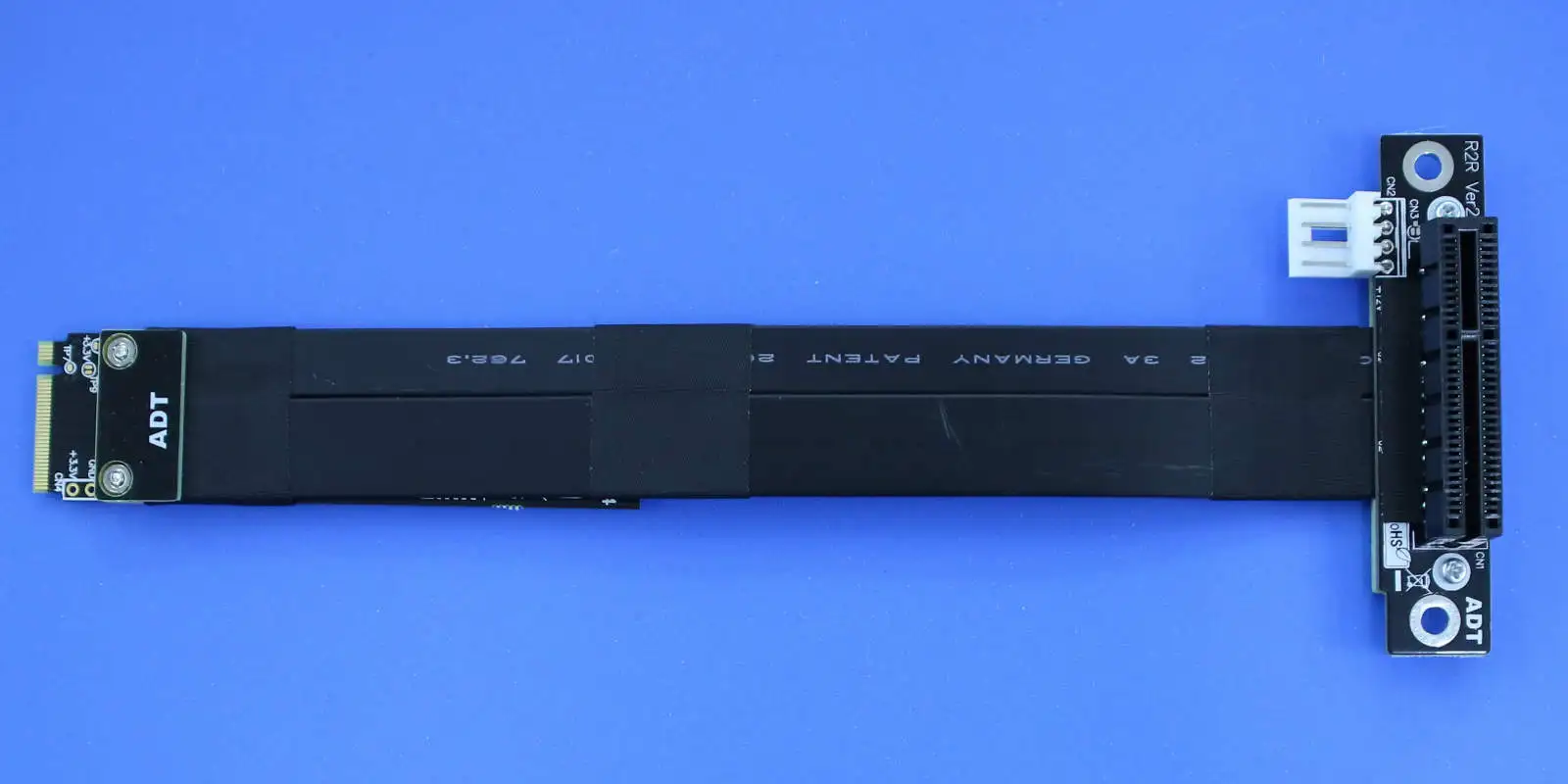 Adt-link-Cable elevador M.2 NVMe a PCIe 3,0x4, adaptador de tarjeta elevadora M KEY NGFF a PCIE 4x3,0, extensor de puente de 90 °, GPU 2280 M2 - imagen 2