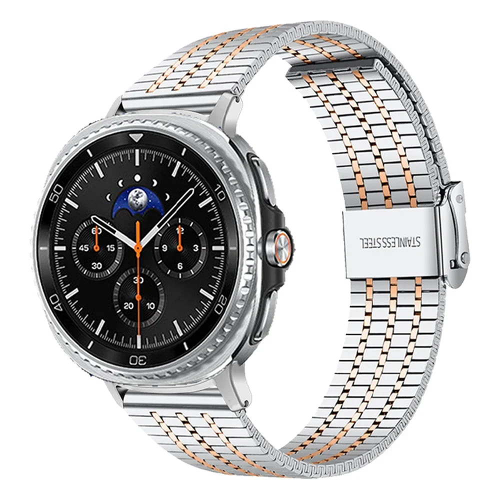 Correa de acero inoxidable sin huecos para Samsung Galaxy Watch 8, correa de reloj clásica para Galaxy Watch 8, pulsera de Metal de 40mm, 44mm y 46mm - imagen 2