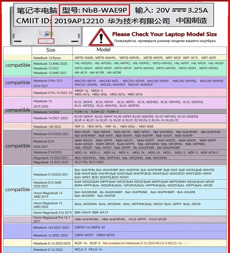 Funda de portátil para Huawei MateBook 13 14 D16 D15 D14 funda MateBook X Pro/MagicBook Pro 16,1 14,2 15x14x15 funda protectora - imagen 2