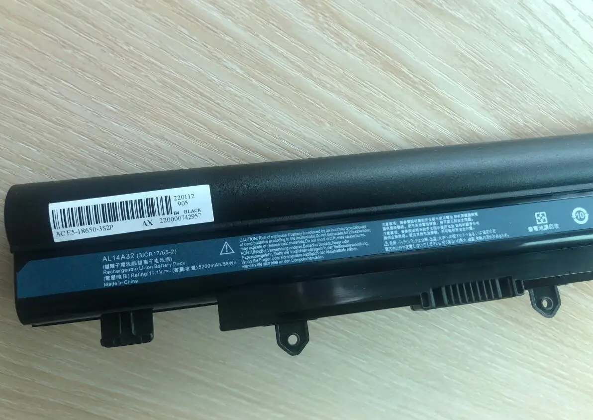 Batería del ordenador portátil AL14A32 para Aspire E1-571 E5-571 E5-411 E5-421 E5-511 E5-521 V3-472 V3-572 E14 E15 Touch Extensa 2509 2510 - imagen 4
