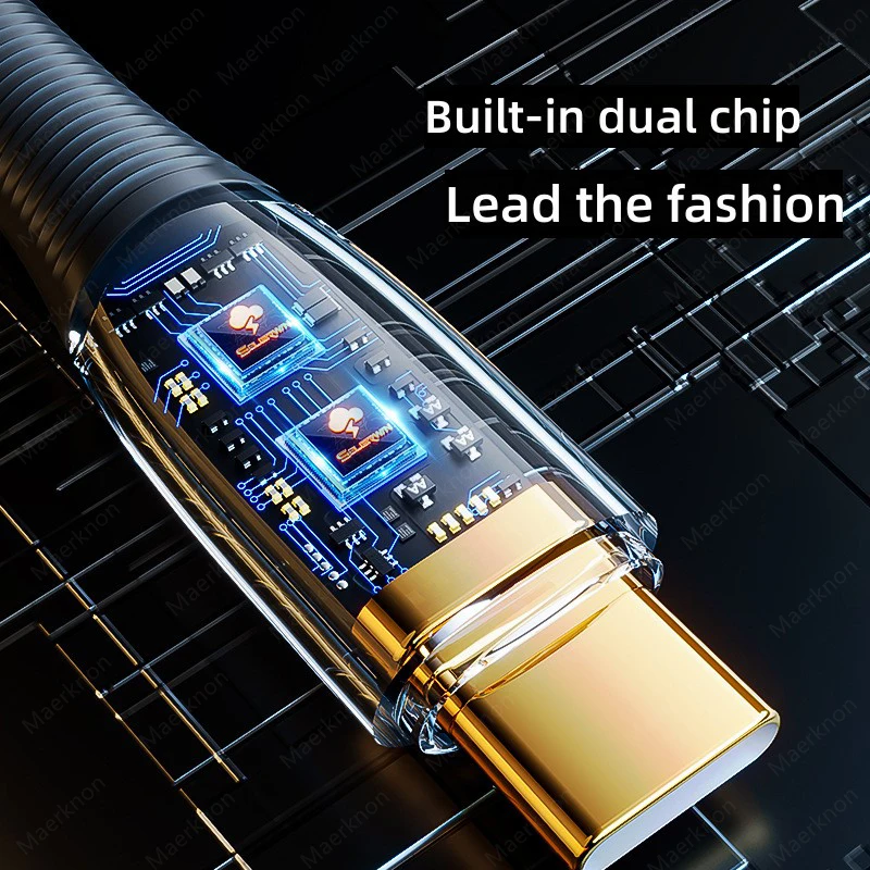 Cable USB tipo C de carga rápida, cargador de teléfono de 120W, 6A, Cable de datos para Xiaomi, Samsung, Huawei, 1M/1,5 M/2M - imagen 2