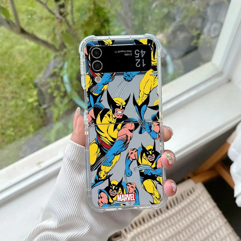 Película Marvels Deadpool Wolverine funda de teléfono para Samsung Galaxy Z Flip 3 4 Z Flip 5 6 Z Fold 4 5G PC suave anticaída contraportada - imagen 4