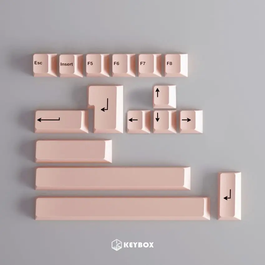 GeekArk-teclas de colores BPT con lazo, acentos en blanco liso, sublimación, perfil de cereza