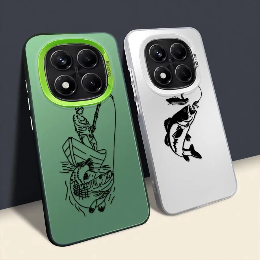 Funda para Xiaomi Redmi Note 9s 10s 13 12 11 11s 10Lite 12s 14 Pro Plus cubierta trasera de teléfono línea pesca hombre - imagen 5