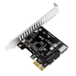 Tarjeta PCIe USB 3.0 con USB-C para Panel Frontal