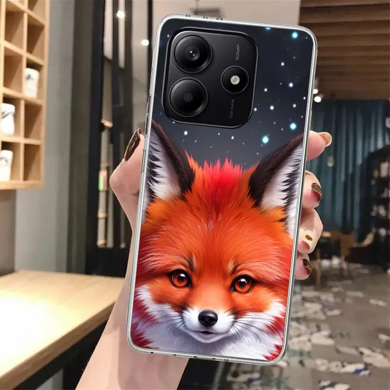 Funda de teléfono de silicona Animal Fox para Xiaomi Redmi Note 14 14S 13 12S 11 Pro Plus 11S 10 10S 11T 11E 4G 5G funda suave - imagen 2