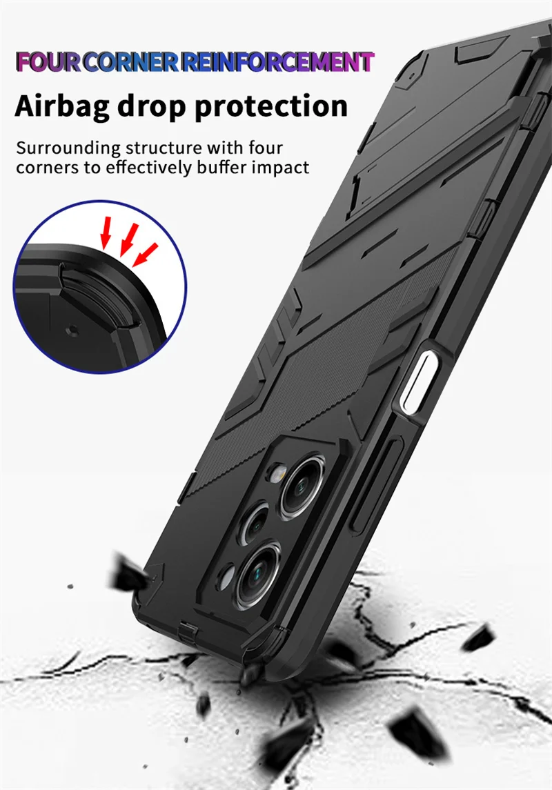 Funda de teléfono con soporte magnético para Redmi Note 12 Pro 5G, carcasa trasera dura de PC para Redmi Note 12 Pro + Plus Note12 12S - imagen 5