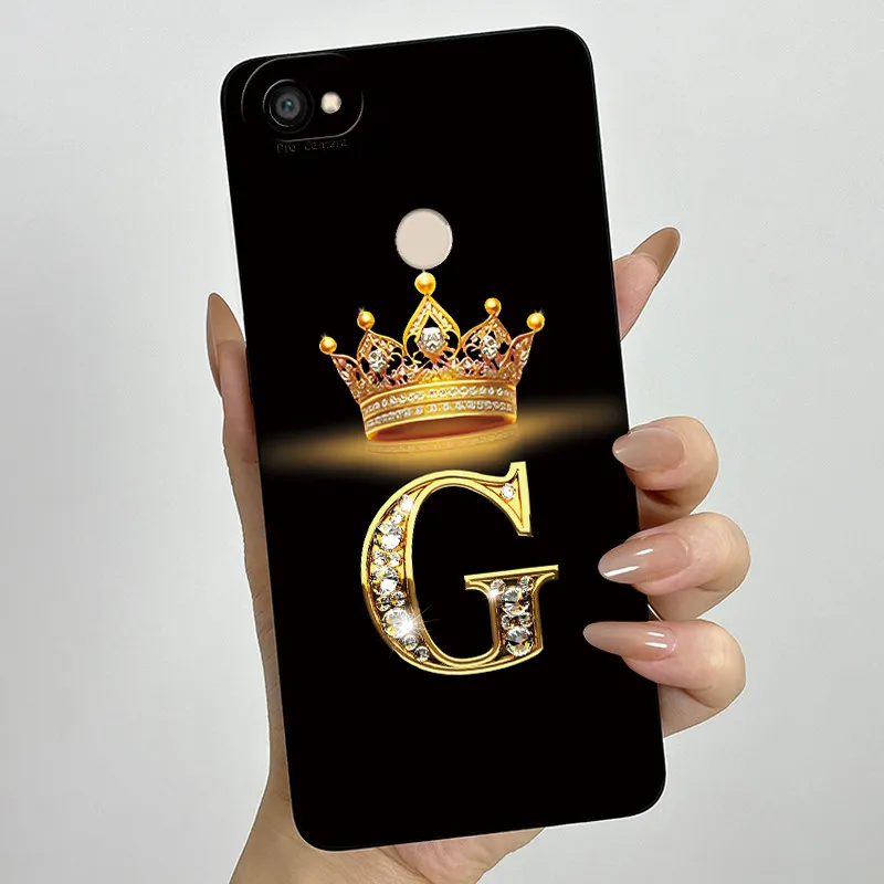 Para Xiaomi Redmi Note 5a funda de lujo corona letras lente de silicona suave cubierta protectora completa para Redmi Note5A Prime Fundas de teléfono - imagen 2