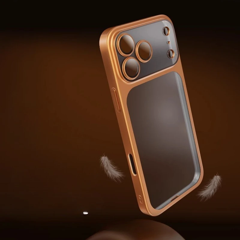 Funda transparente esmerilada para IPhone 17 Pro Max, marco de colocación de aire, armadura de protección de lente completa, carcasa mate para PC para Iphone17pro - imagen 4