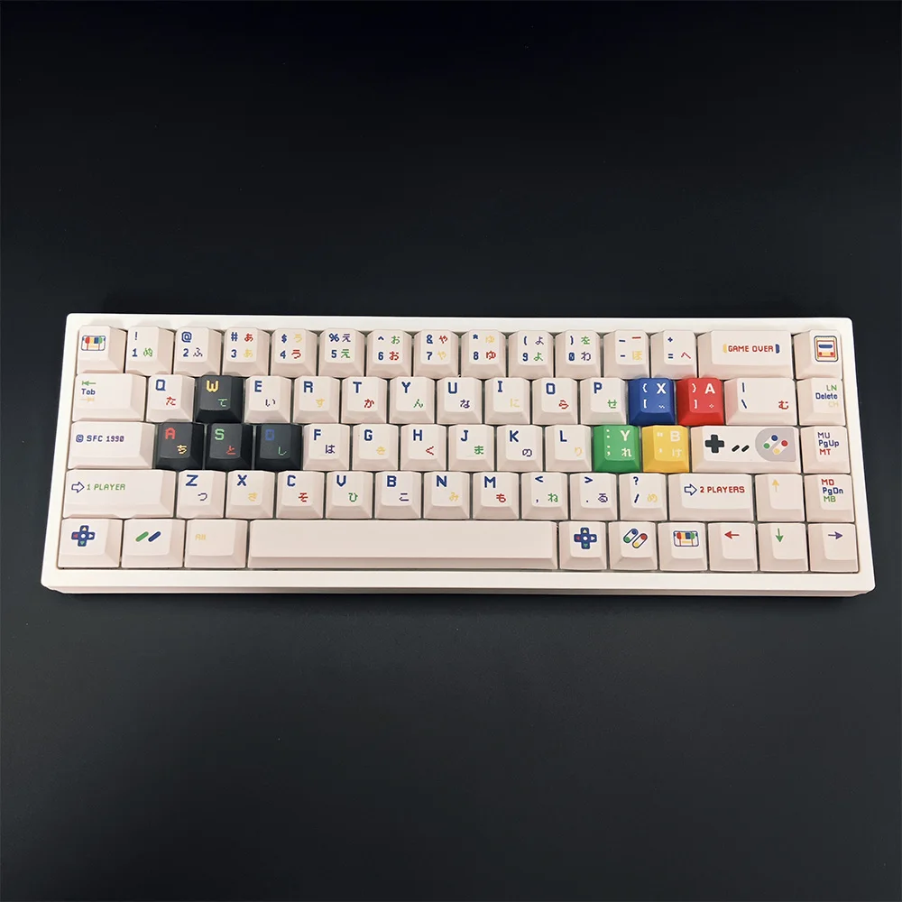 Teclas blancas Retro con perfil de cereza, teclas personalizadas de SUB-DYE PBT para interruptor MX, teclas ISO DIY, tapas de teclado mecánico - imagen 2