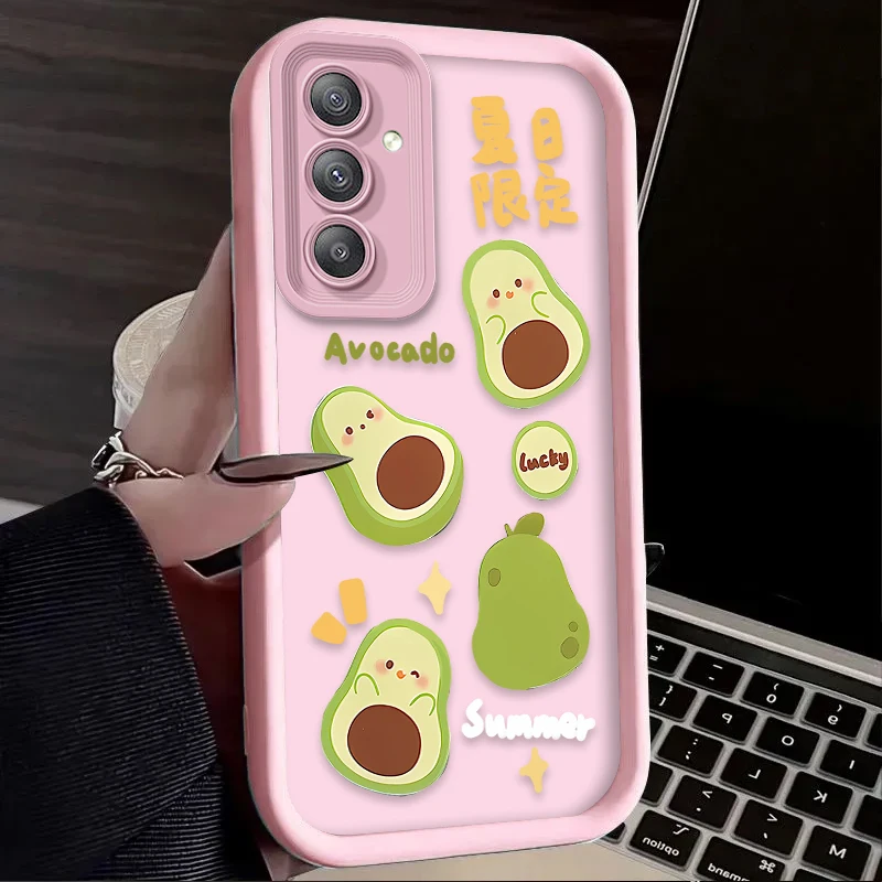 Preciosa funda de aguacate de dibujos animados para Samsung Galaxy A54 A05S A05 A34 A24 A14 A53 A33 A23 A13 A52 A52S A32 A22 A12 A71 A51 A31 - imagen 3