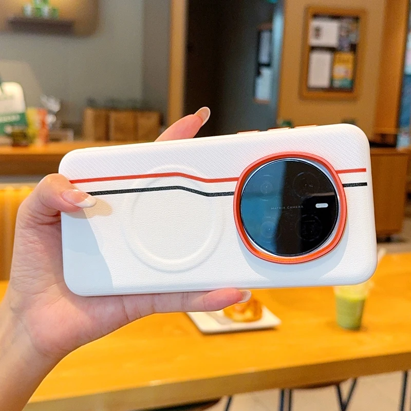 Para Huawei Honor Magic 7 Pro funda de lujo dura PU magnética carga inalámbrica funda protectora trasera para Magic 7 6 Pro 7RSR Shell - imagen 4