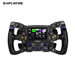Simplayer Conspit MAX 01 Volante de 300 mm/11,8" Volante de carreras Sim con pantalla táctil de 4" 21 luces de tablero RGB