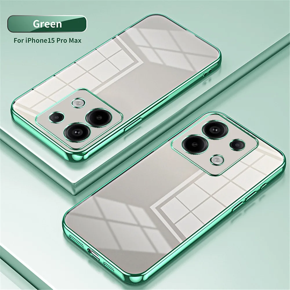 Funda enchapada de lujo para Xiaomi Redmi Note 13 Pro Plus, POCO M6, X6 Pro, C65, 13T, 13 Lite, funda de silicona suave transparente, Redmi 13C, A3, 4G - imagen 4