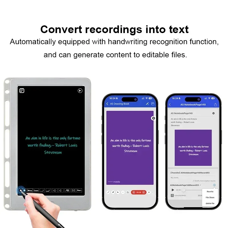 Tablero de dibujo de mano inteligente Ai conectado al tablero de escritura a mano de dibujo electrónico del teléfono móvil - imagen 3