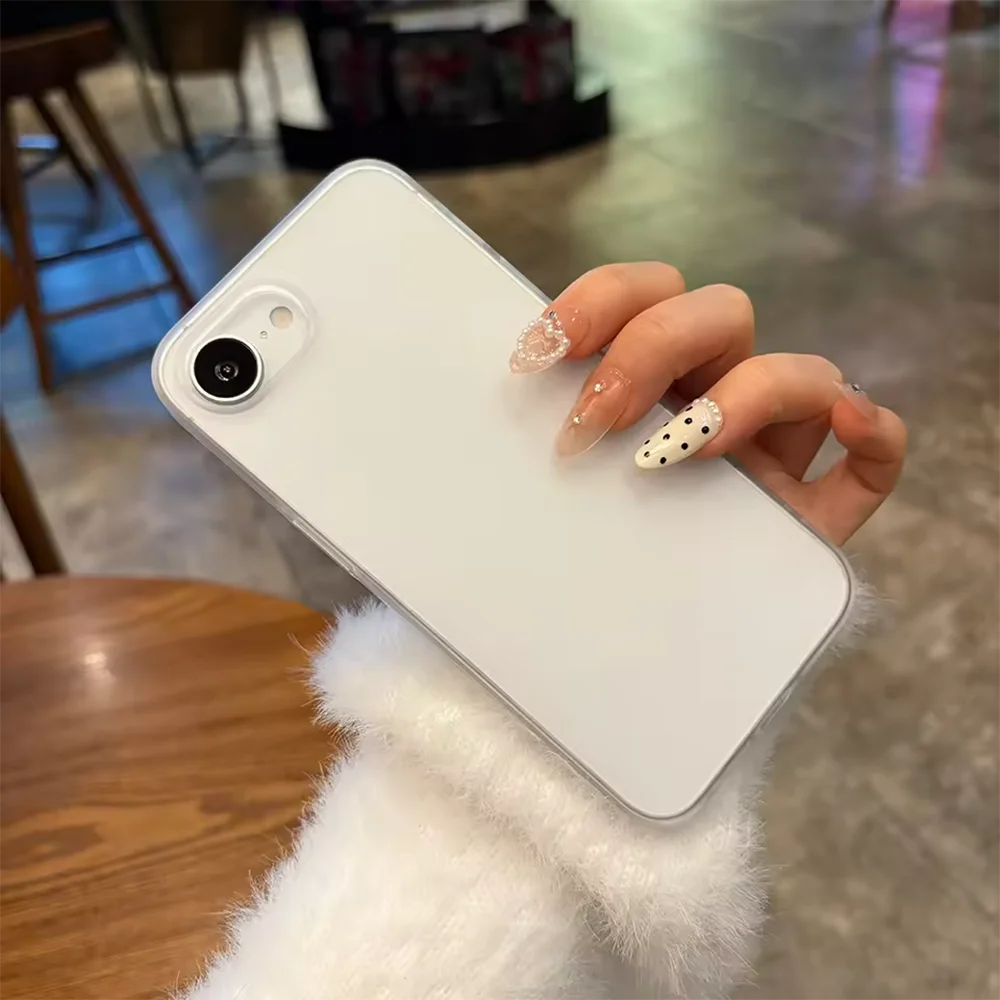 Funda ultrafina de TPU de 0,5mm para iPhone 16E 16 15 14 13 12 Pro Max Plus, cubierta trasera colorida transparente mate, carcasa translúcida - imagen 5