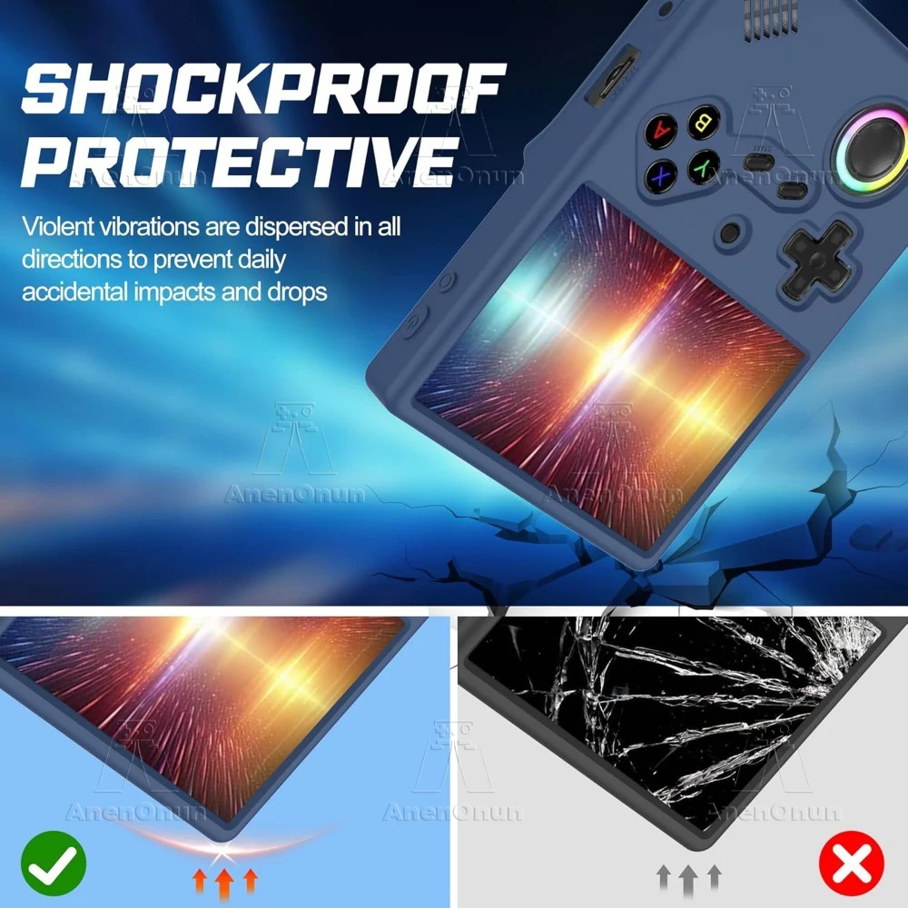 Funda de silicona RG40XX V con cordón, a prueba de golpes, antiarañazos, ajuste completo, carcasa suave, agarre antideslizante, cubierta protectora duradera - Azul - imagen 3