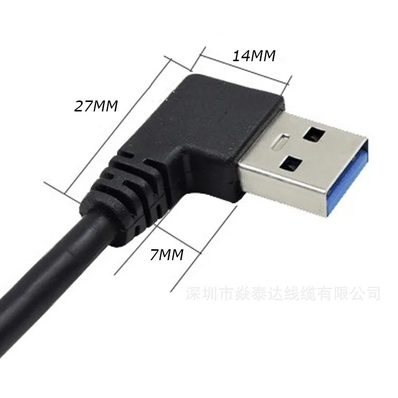 1 Uds 30CM 90 grados USB 3,0/2,0 adaptador macho a hembra Cable extensor de extensión de ángulo 5Gbps transmisión rápida izquierda/derecha/arriba/abajo - imagen 5