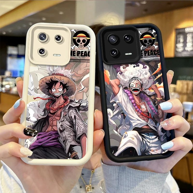 Funda de silicona a prueba de golpes para teléfono móvil, carcasa de TPU de One Piece Luffy Anime para XiaoMi 14, 13, 12, 11T Pro, 13, 12, 11 Lite, Poco F6, F5, X5, X3 Pro FE