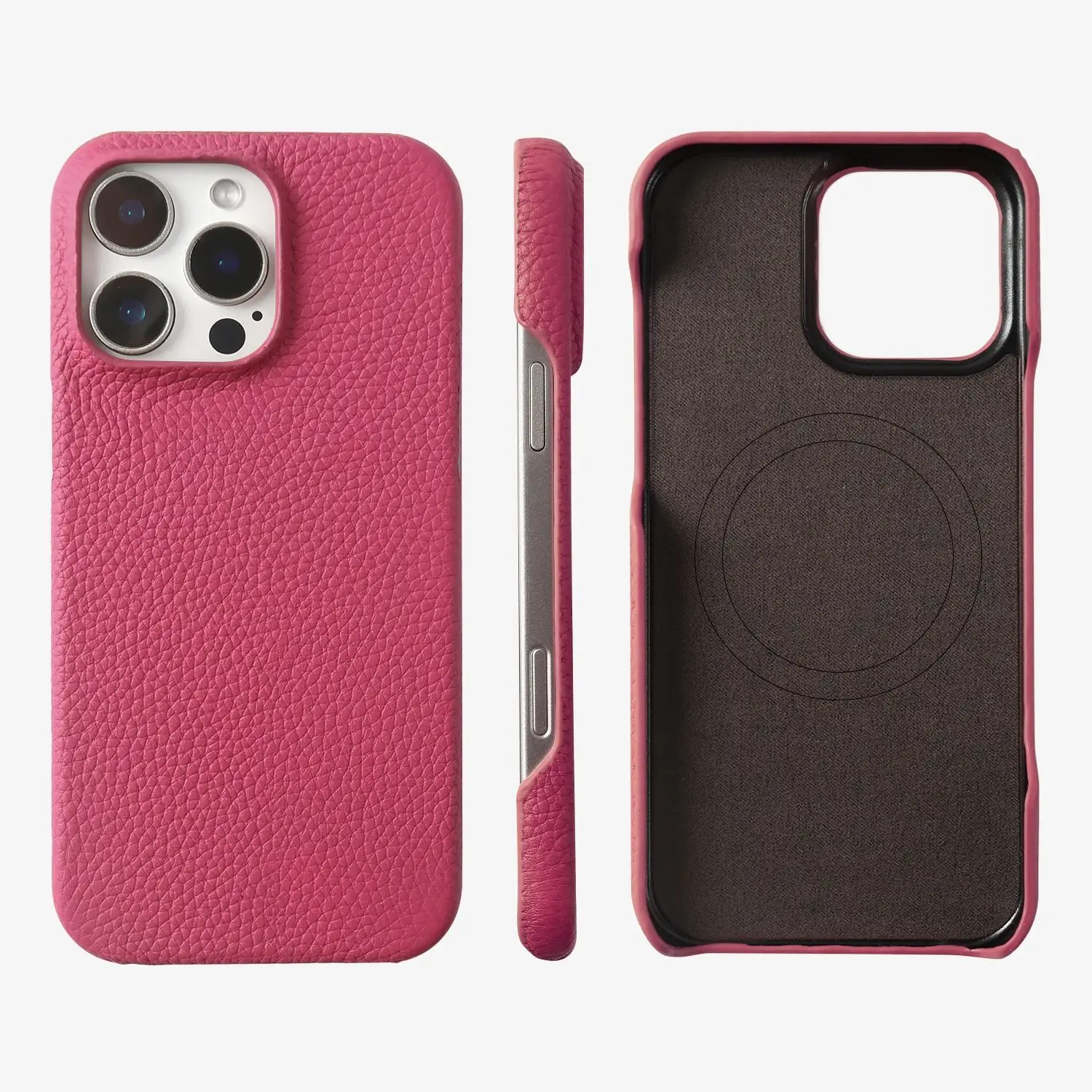 Funda de cuero genuino magnética Premium para iphone 16 Pro Max 15 14 13 12 11 imán de carga inalámbrica funda Magsafe a prueba de golpes Coque - imagen 4