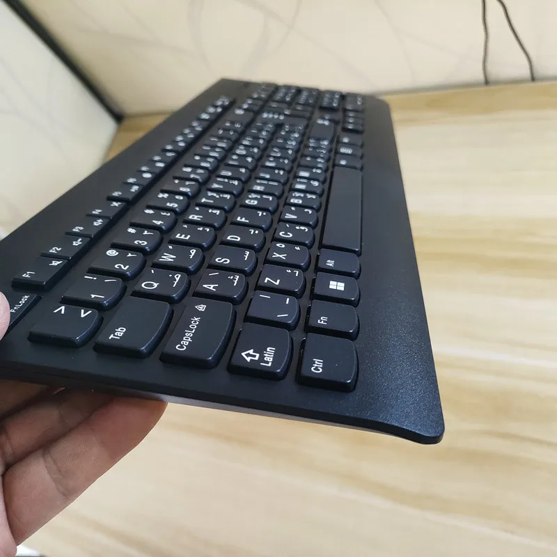 Juego de teclado y ratón inalámbrico ultrafino KBRFBU71 con diseño árabe para teclado de oficina de negocios Lenovo - imagen 2