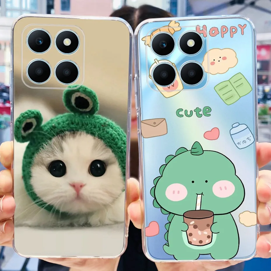 Funda de silicona blanda para Honor X6a WDY-LX1 2023, carcasa trasera de TPU transparente pintada bonita para Honor X6a X 6A 4G