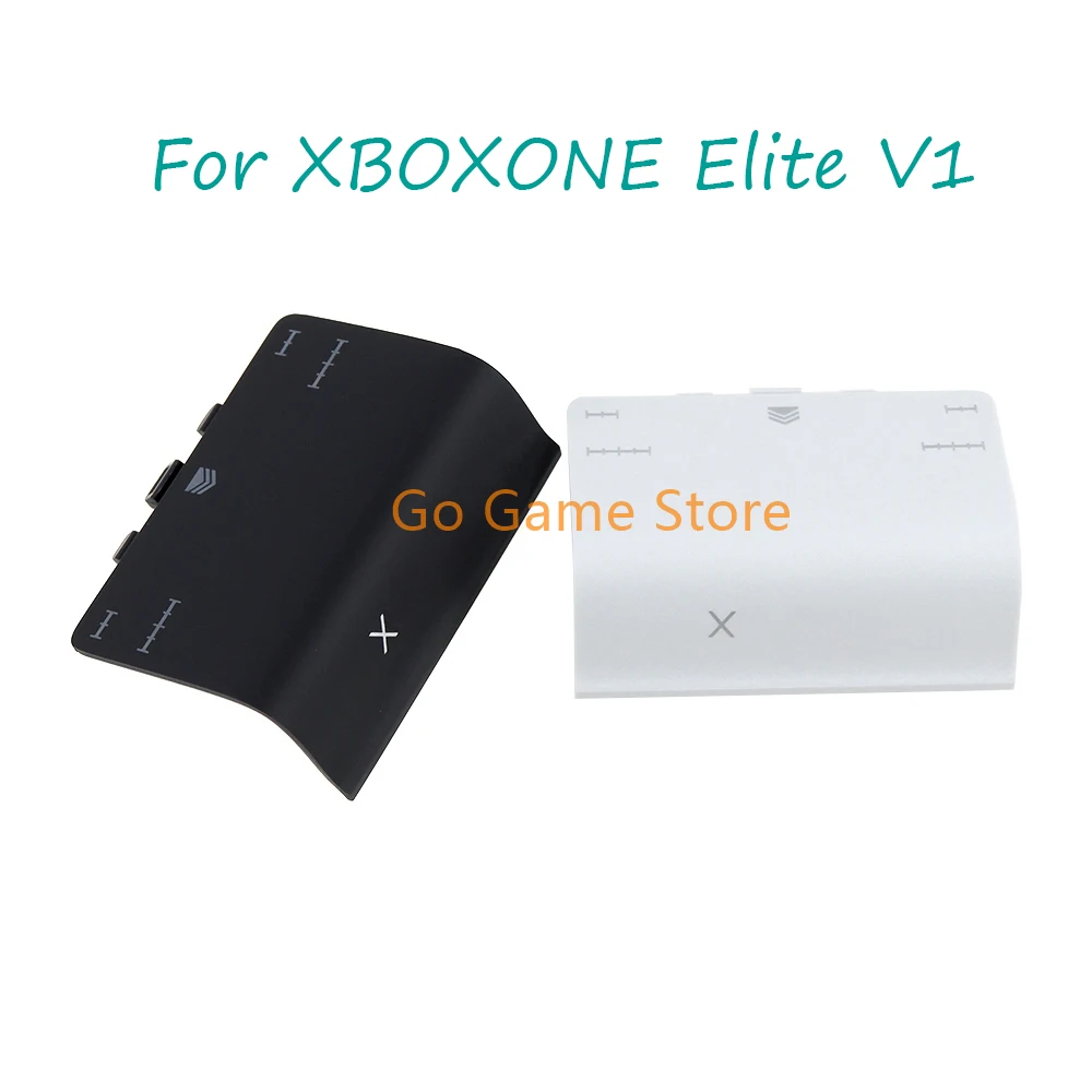 Reemplazo de 1 pieza para Xbox One Elite V1, cubierta de batería blanca y negra, carcasa trasera, soporte de puerta