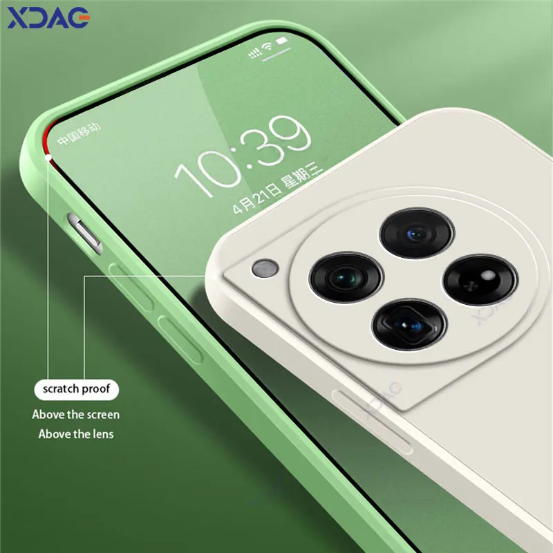 Funda de teléfono cuadrada de silicona líquida para Oneplus Ace 3 Ace3 12R 12 R 5G versión Global funda trasera suave a prueba de golpes Oneplus12R Fundas - imagen 5