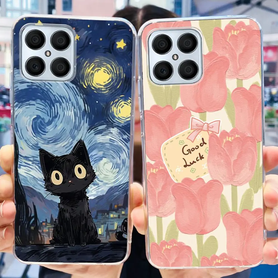 Preciosa funda estampada para Honor X8 TFY-LX1 TFY-LX2 TFY-LX3, funda trasera de silicona suave TPU para HonorX8 X 8 4G - imagen 5