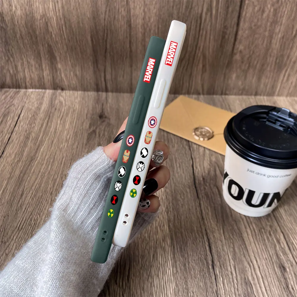 Funda de teléfono de Iron Man Capitán América para Oppo, cubierta de TPU suave para Oppo Realme, C65, C63, C55, C53, C35, C33, 11, 10, 9, 9i, 8, 8i, 7 Pro Plus, 4G, 5G - imagen 5