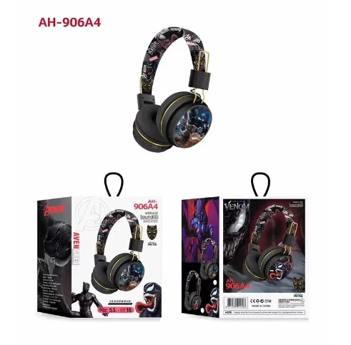 Auriculares Bluetooth Marvel AH-906A4 Black Panther, auriculares inalámbricos con Bluetooth, auriculares con sonido envolvente HIFI, dibujos animados de Anime para niños - imagen 4