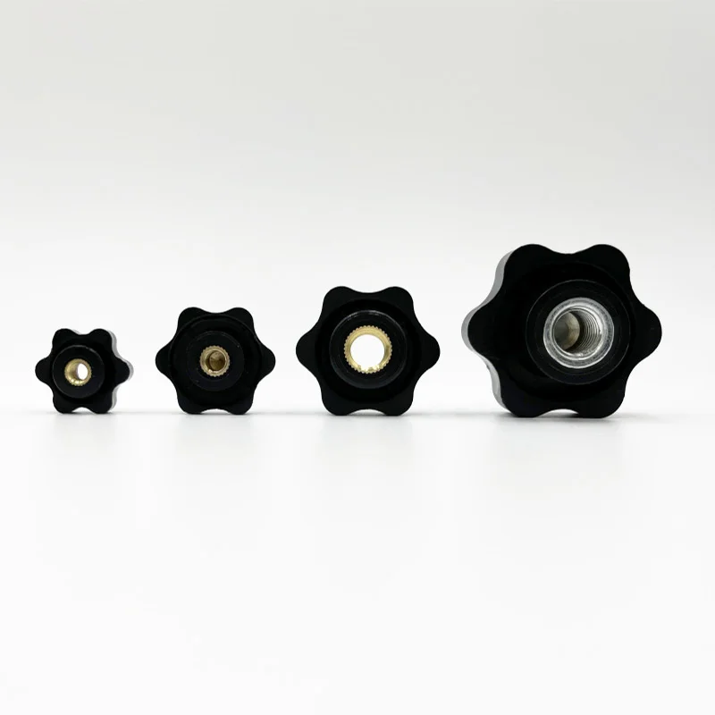 Tuerca de apriete de ciruela, tuercas de apriete a mano, rosca de mango, tuercas de pulgar negras mecánicas, perilla de sujeción, tuercas manuales M4 M5 M6 M8 M10 M12 - imagen 3