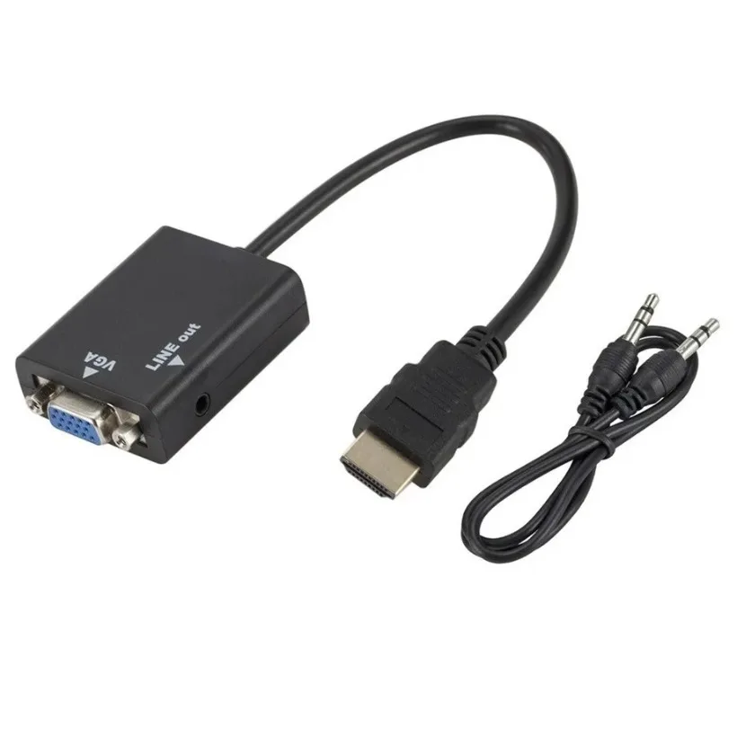 Nuevo Cable adaptador HDMI Compatible a VGA Digital a analógico 1080P vídeo HDMI a VGA convertidor para proyector HDTV PC portátil - imagen 5