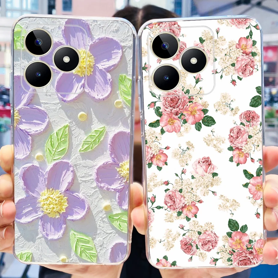 Para Realme C51 funda Realme C53 RMX3760 cubierta pintada colorida fundas de silicona suave para Realme C51 C 53 RealmeC51 RealmeC53 Fundas - imagen 3