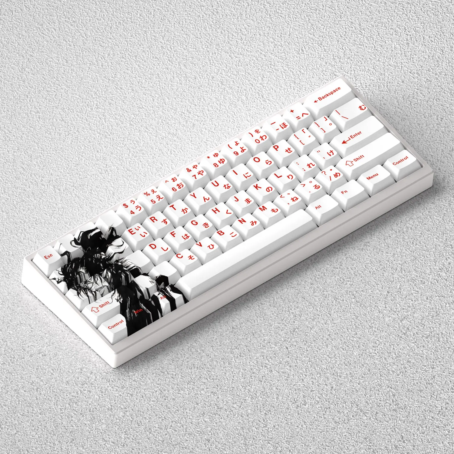 Vagabond Keycaps rojo PBT tinte Sub Cherry 73 teclas Anime cómic japonés para 60 65 68 diseño Teclado mecánico GK61 Anne Pro 2 - imagen 5