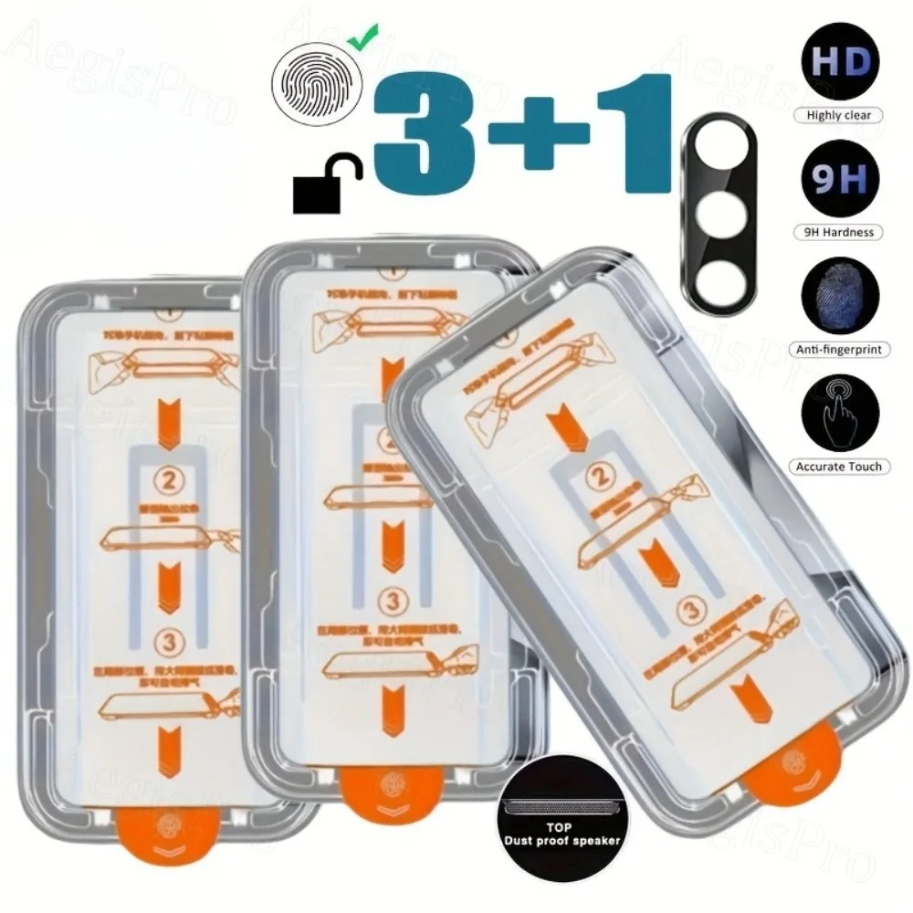 Vidrio templado + película de lente para SamSung Galaxy S25Plus S25Ultra S24 S23 S22 S21Ultra S23 S24 S25FE Series Instalación sin burbujas - imagen 2