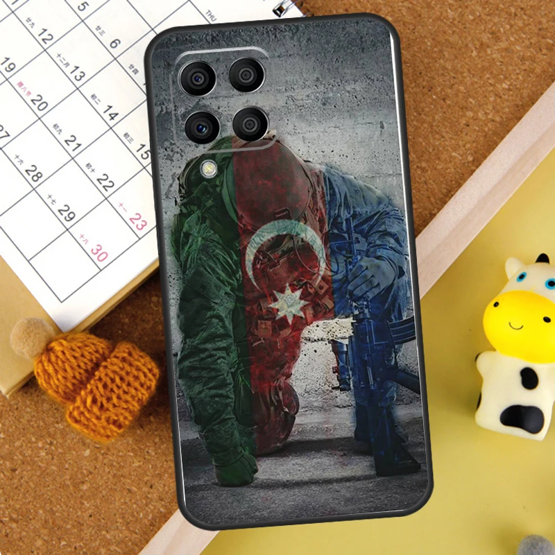 Funda con bandera de Azerbaiyán para Samsung Galaxy M14 M34 M54 M52 M32 M12 M21 M15 M55 M56 M36 M16 M06 M13 M33 M53 M31 - imagen 5