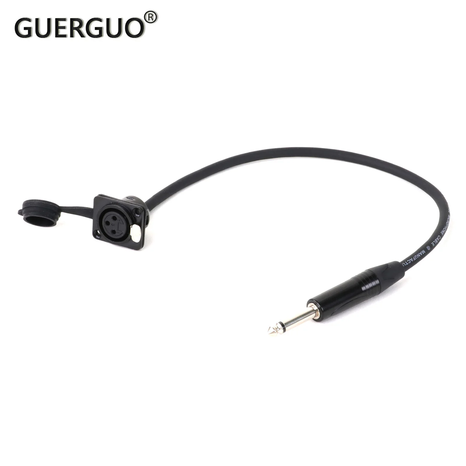 Cable de extensión de Audio XLR de 3 pines, Conector de micrófono de montaje en Panel hembra a 6,35mm, 1/4 pulgadas, TS, paso a través de mezclador de amplificador de altavoz equilibrado