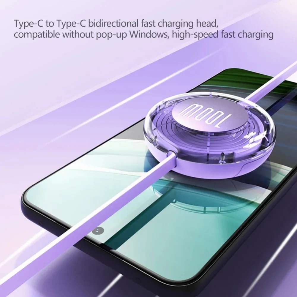 Cable retráctil de 100W tipo C a USB C Cable de teléfono de carga rápida para iPhone 15 Huawei Xiaomi MacBook iPad Cable de datos USB C - imagen 5