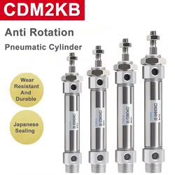Cilindro Neumático SMC CDM2KB de Acero Inoxidable Antirotación