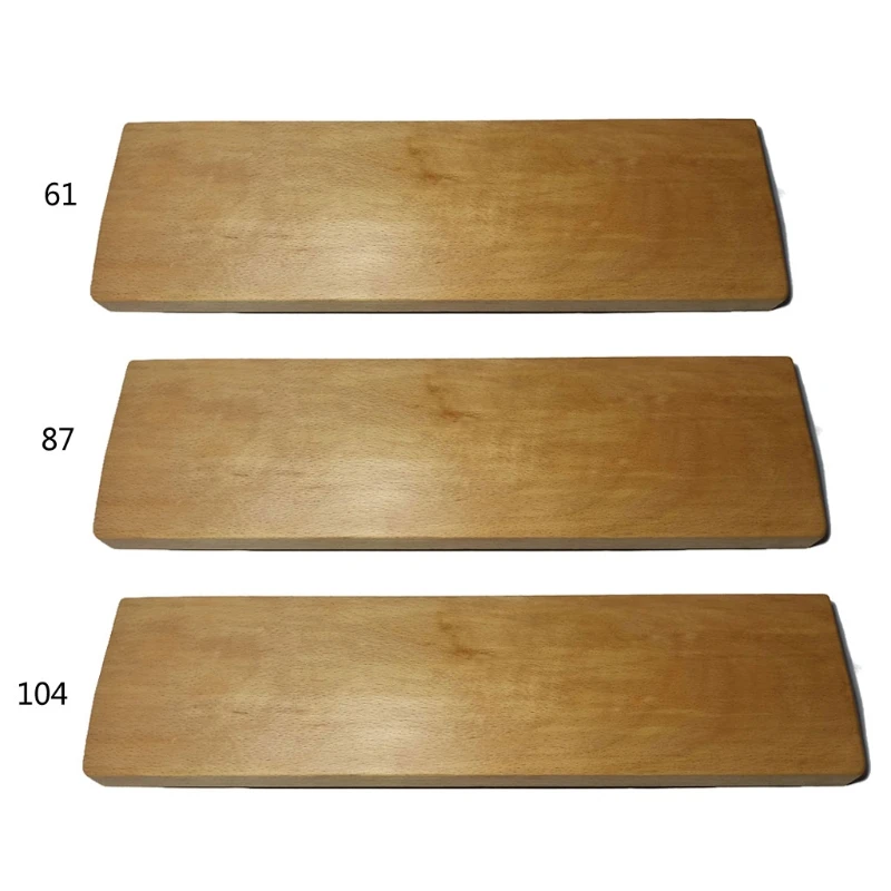 Reposamuñecas Con Teclado mecánico de madera de haya con alfombrilla antideslizante, almohadilla ergonómica para muñeca de escritorio, soporte 61 87 104 teclas - imagen 3