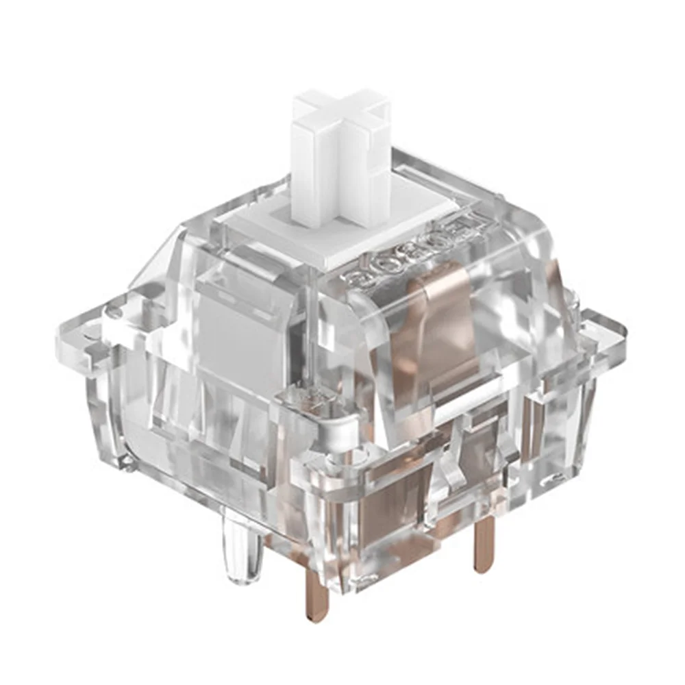 LEOBOG-interruptor Icesoul para teclado mecánico, Interruptor táctil de 5 pines Lubed 45g Light Force RGB transparente GK61 Anne Pro 2 - imagen 2