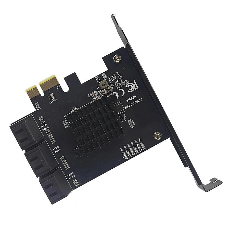Tarjeta PCIE SATA PCI Express X1 a 6 puertos SATA3.0 6Gbps controlador tarjeta de expansión Riser RTL9100 multiplicador de puerto SATA para PC de escritorio - imagen 5
