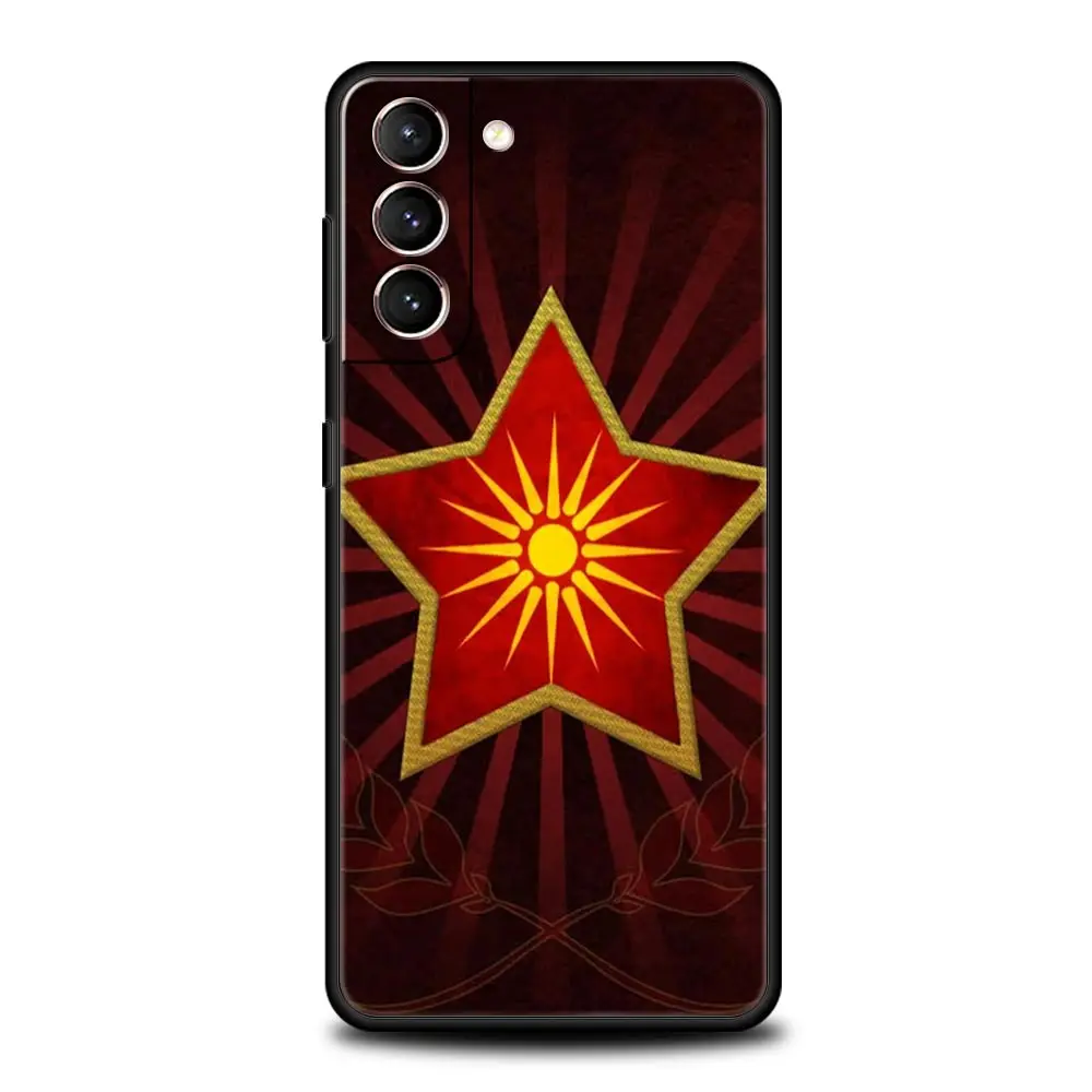 Funda de teléfono con bandera de Macedonia para Samsung Galaxy S25 Edge S24 S23 S22 S20 Ultra S21 FE 5G S10 Plus, funda suave de TPU - imagen 5
