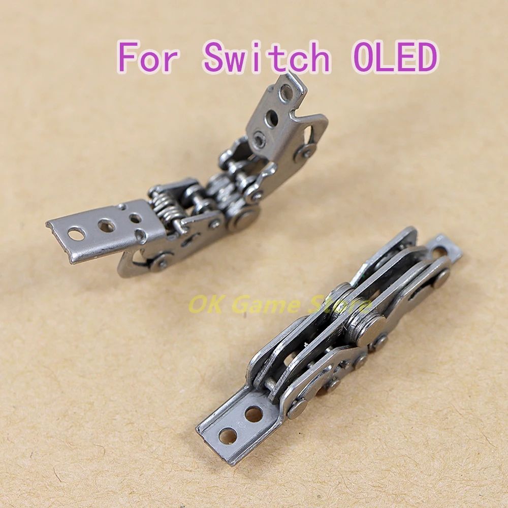Cadena de cubierta trasera de consola Original para Nintendo Switch Oled, eje de bisagra de soporte de Metal izquierdo y derecho, 2 uds.
