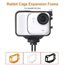 Marco de cámara portátil, marco de protección de expansión a prueba de caídas, montaje de zapata fría, adaptador de tornillo de 1/4 pulgadas para accesorio Insta 360 Go Ultra