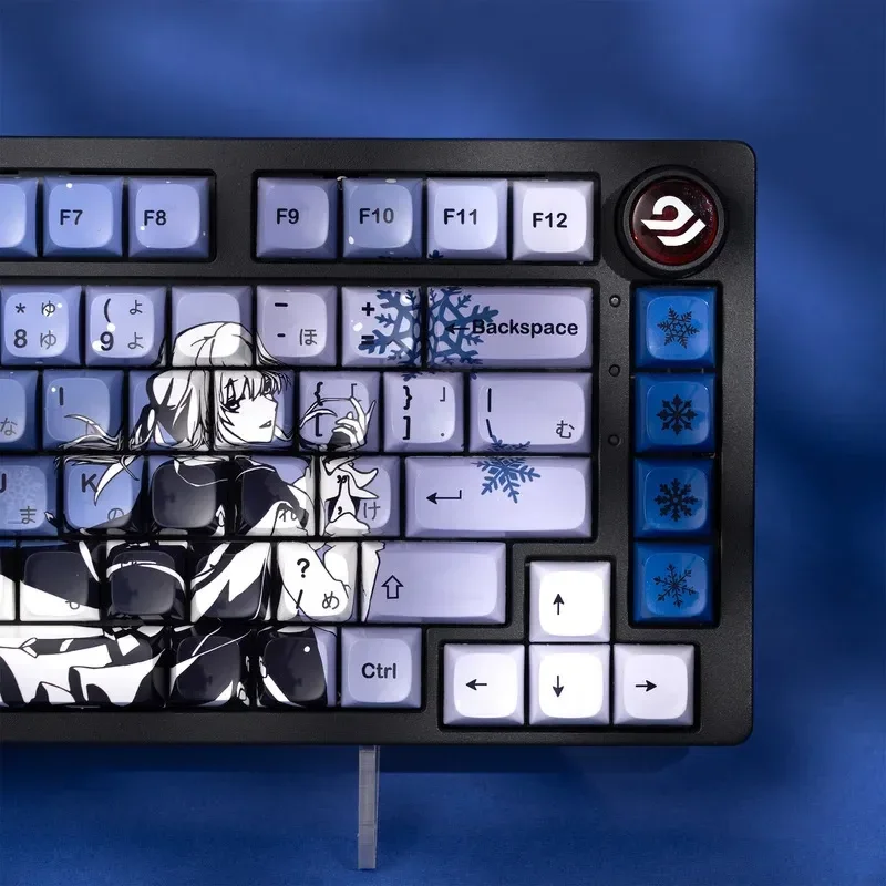 Sakura Raven2 teclas 131 teclas Pbt recubiertas de cerámica frontal liso perfil Xda Teclado mecánico teclas de dibujos animados regalo - imagen 5