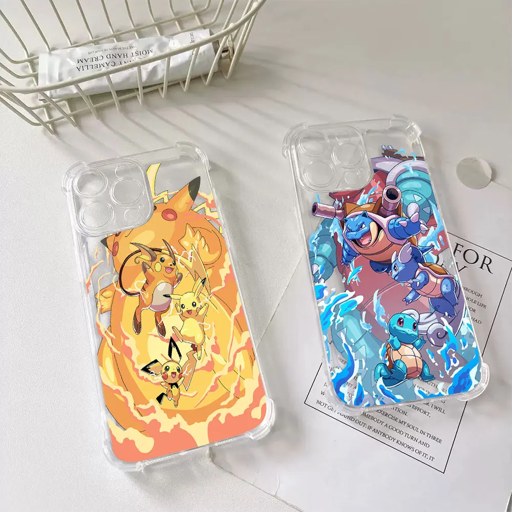 Funda de teléfono Anime Pikachu Gengar Charmander para Samsung Galaxy S25 S24 S23 S22 S21 S20 Note20 Edge FE Ultra Plus 4G 5G anticaída - imagen 3