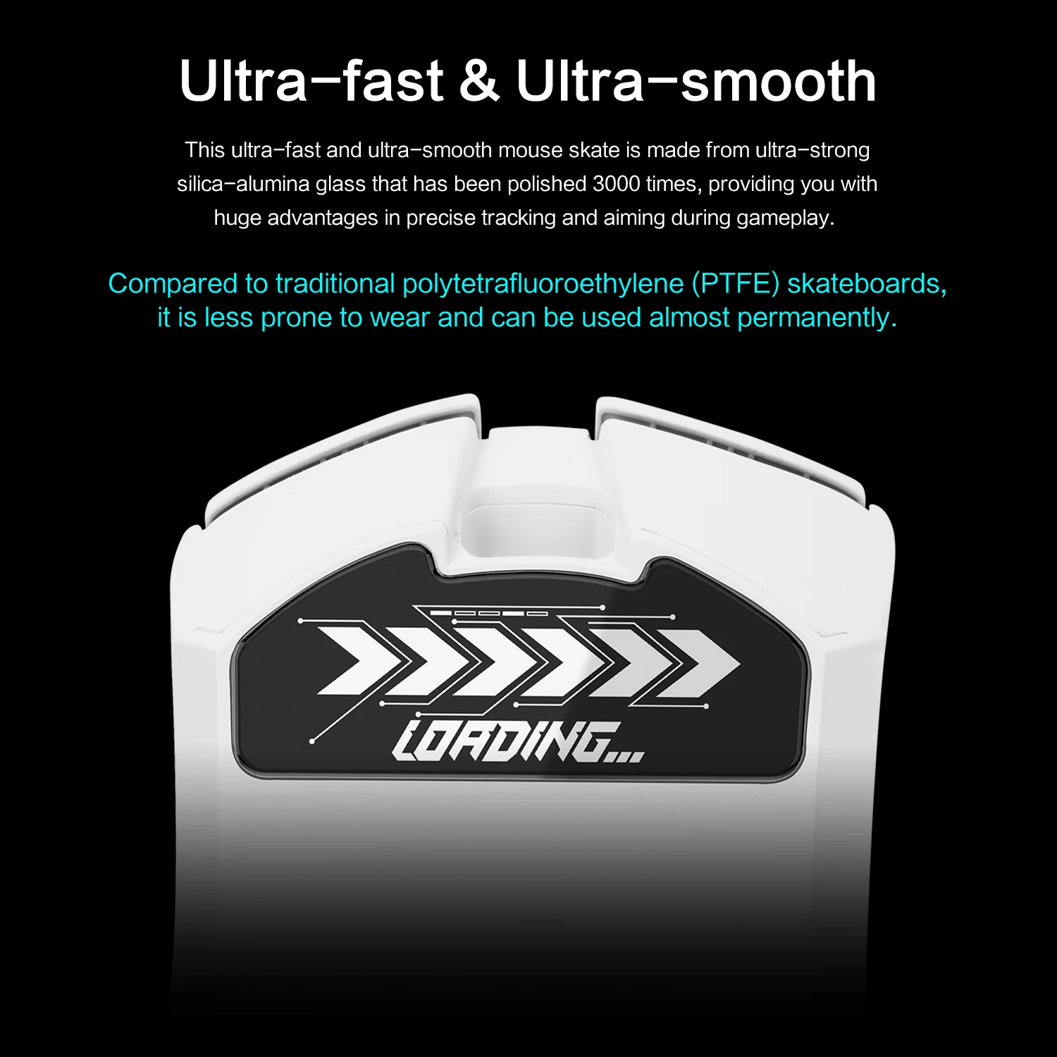 Patines de ratón de cristal Super Glide para Razer DeathAdder V4Pro, almohadillas para pies de ratón de vidrio con borde redondo pulido Ultra suave - imagen 5